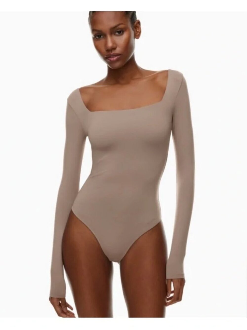 NWT - Aritzia Babaton Contour Long Sleeve Bodysuit, Light Purple. Size Small